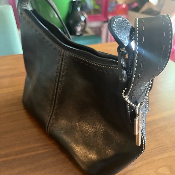 Fossil black preowned hand bag purse shoulder bag - Picture 7 of 9